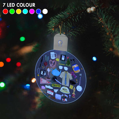 World's Best Ornament - Christmas Round Led Acrylic Ornament