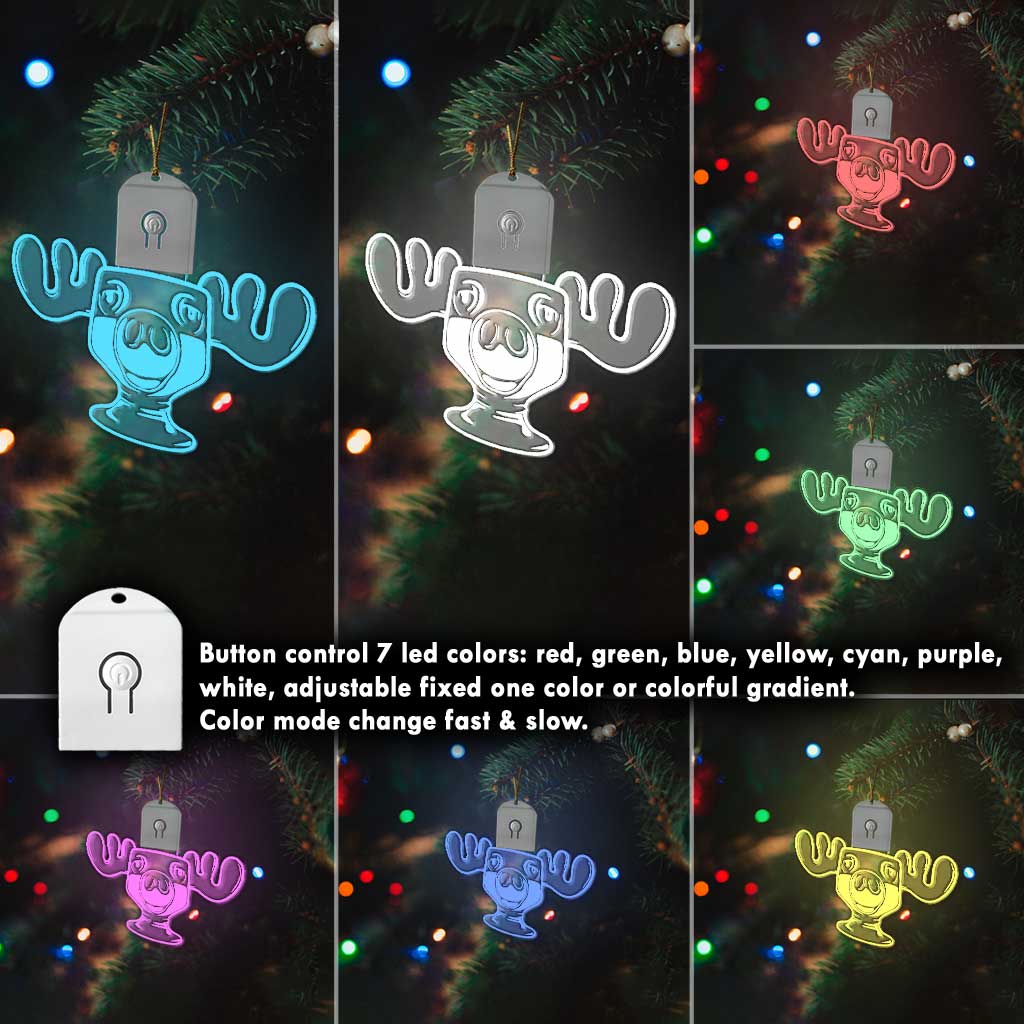 Can I Refill Your Eggnog - Christmas Shaped Led Acrylic Ornament