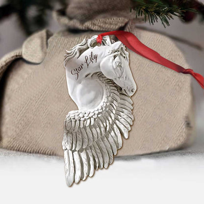 Angels Are Called Horses - Personalized Christmas Horse Ornament (Printed On Both Sides)