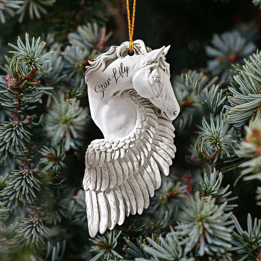 Angels Are Called Horses - Personalized Christmas Horse Ornament (Printed On Both Sides)