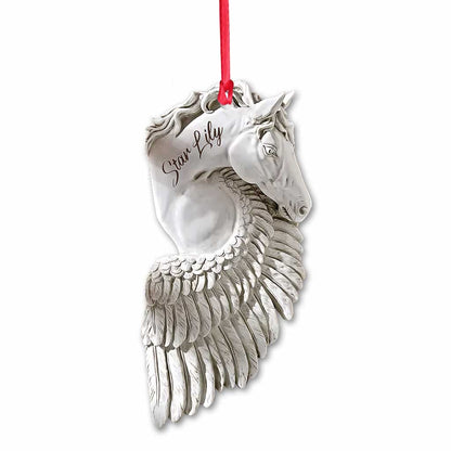 Angels Are Called Horses - Personalized Christmas Horse Ornament (Printed On Both Sides)