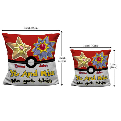 Yu And Mie We Got This - Personalized Monster Trainer Pocket Pillow