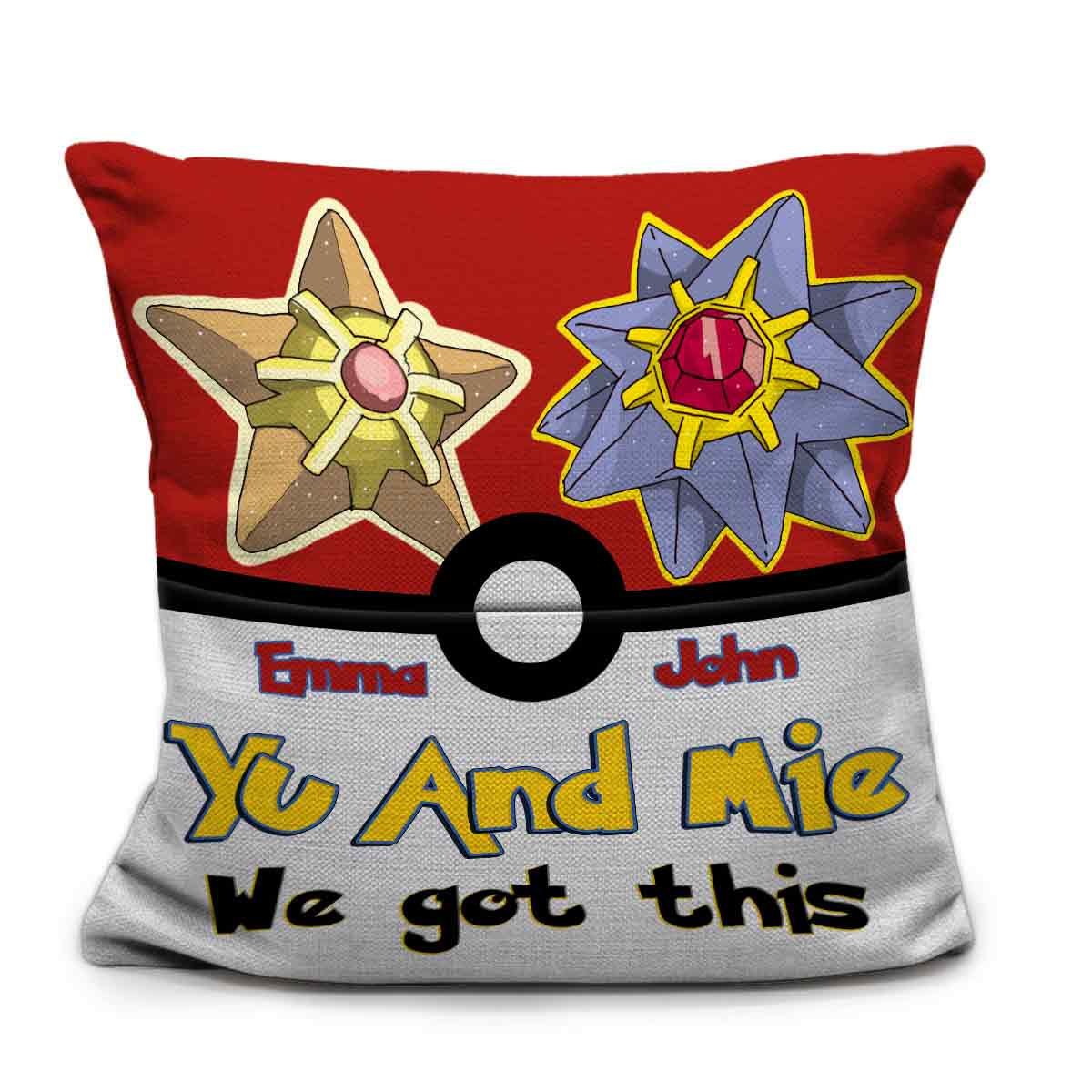 Yu And Mie We Got This - Personalized Monster Trainer Pocket Pillow