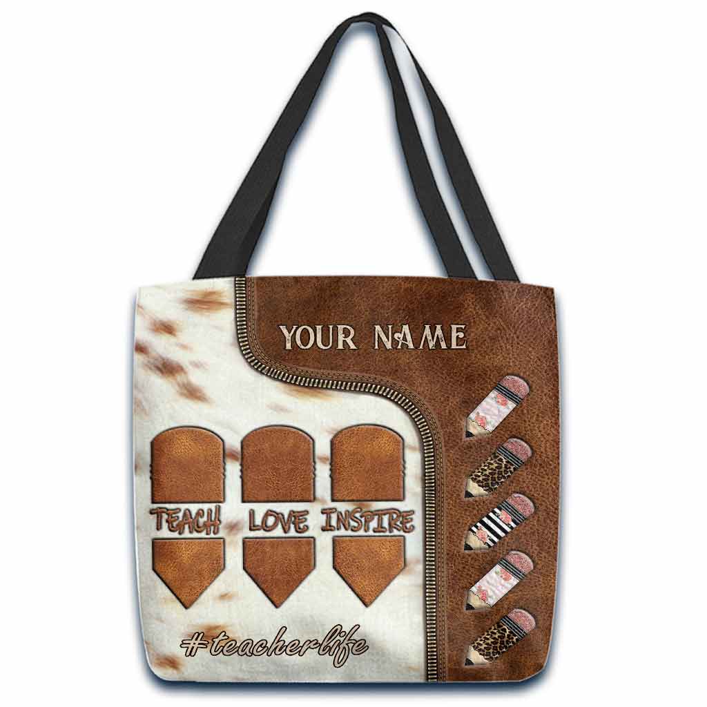 Teach Love Inspire - Teacher Personalized Tote Bag