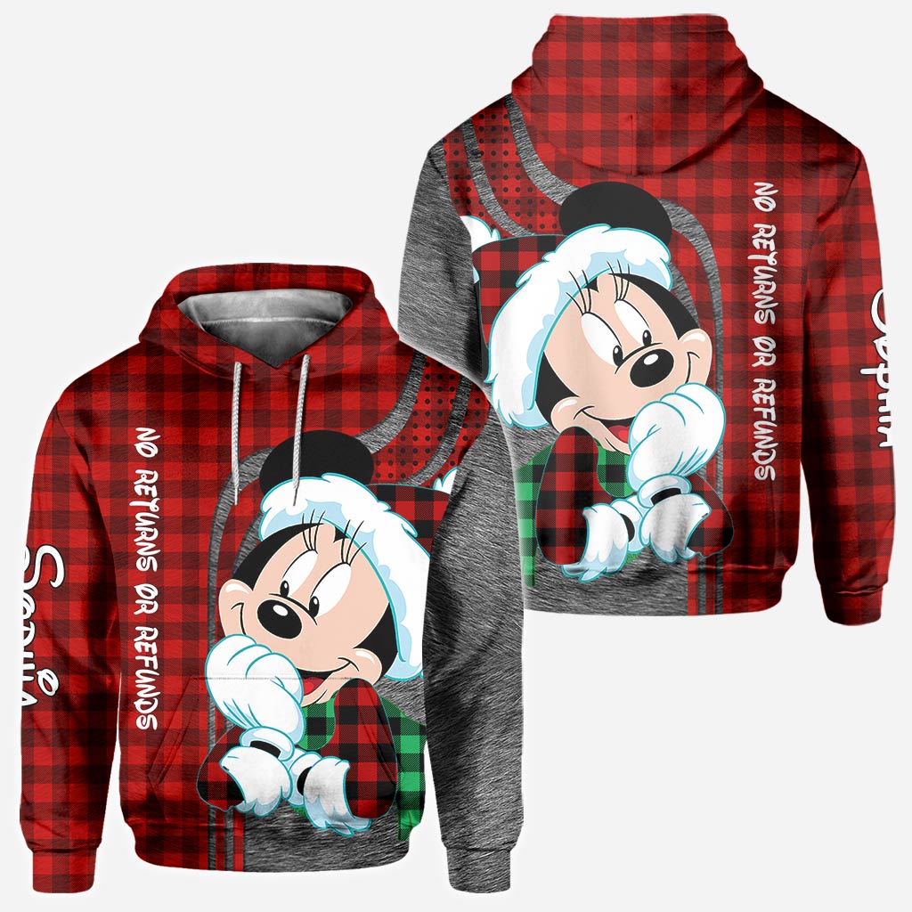 No Returns Or Refunds - Personalized Christmas Couple Hoodies