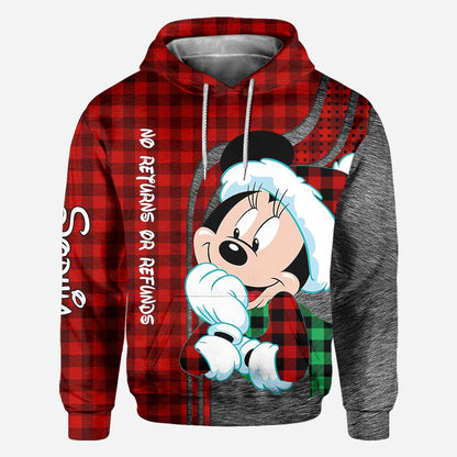 No Returns Or Refunds - Personalized Christmas Couple Hoodies