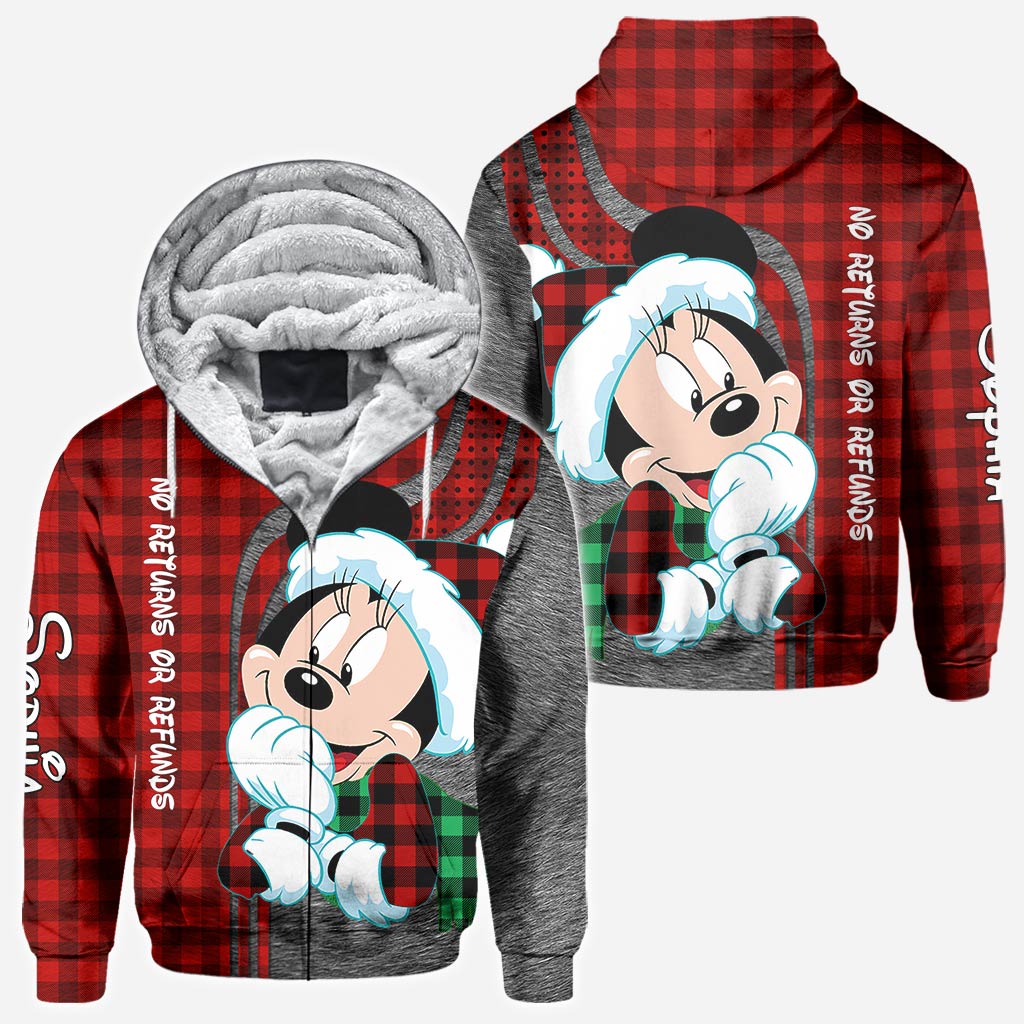 No Returns Or Refunds - Personalized Christmas Couple Hoodies