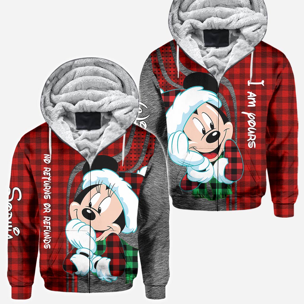 No Returns Or Refunds - Personalized Christmas Couple Hoodies