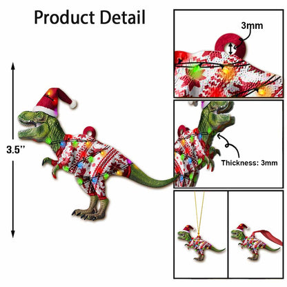 Dinosaur Pijama - Christmas Ornament (Printed On Both Sides)