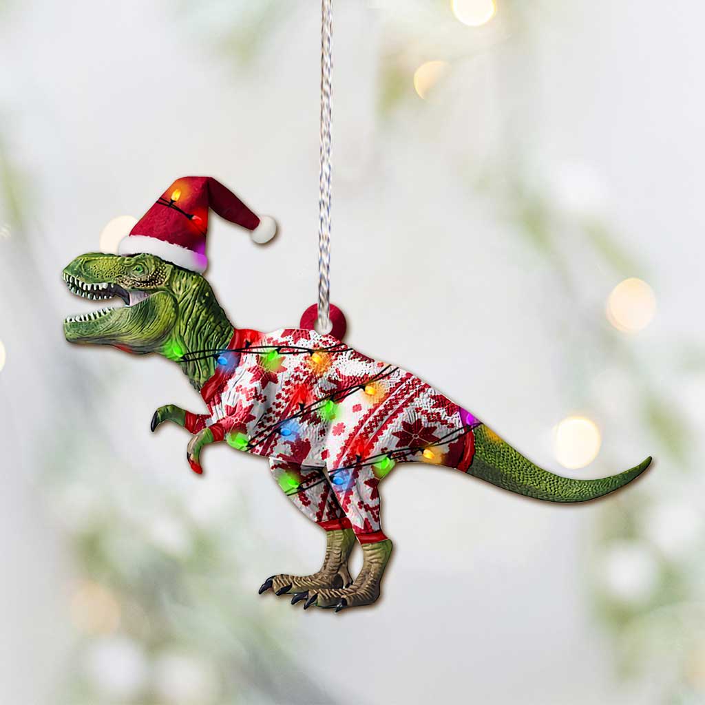 Dinosaur Pijama - Christmas Ornament (Printed On Both Sides)