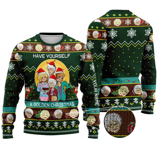 Have Yourself A Golden Christmas - Personalized Sweater