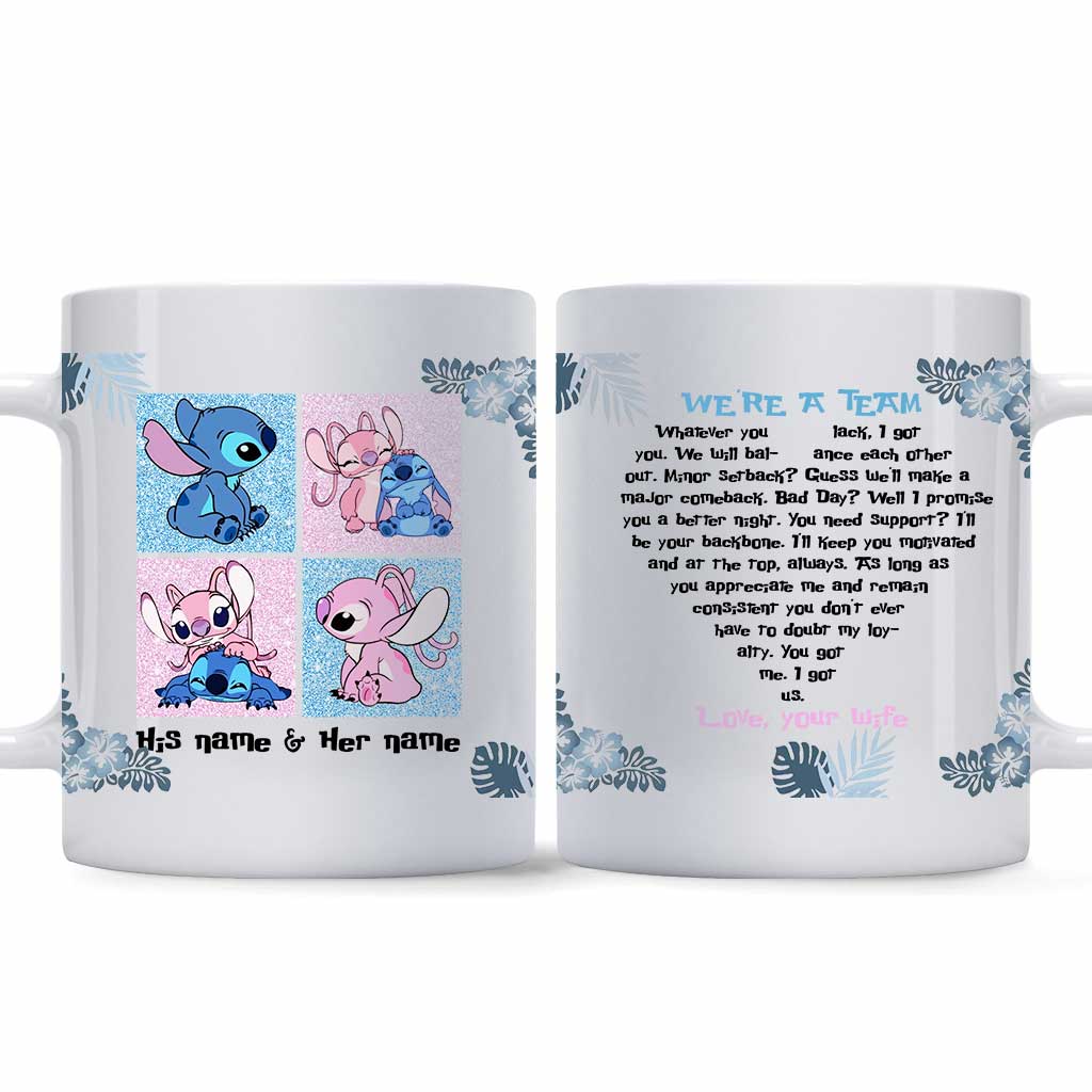 We're A Team - Personalized Couple Ohana Mug