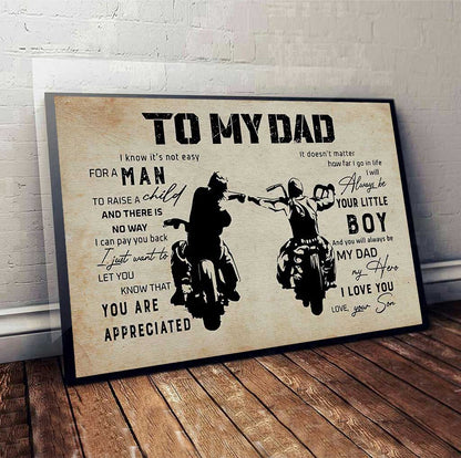 To My Dad  - Biker Poster 062021