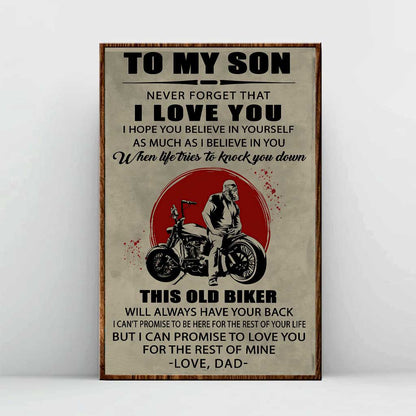 To My Son - Biker Poster 062021