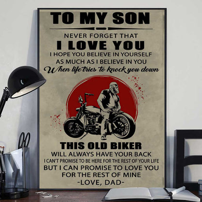 To My Son - Biker Poster 062021