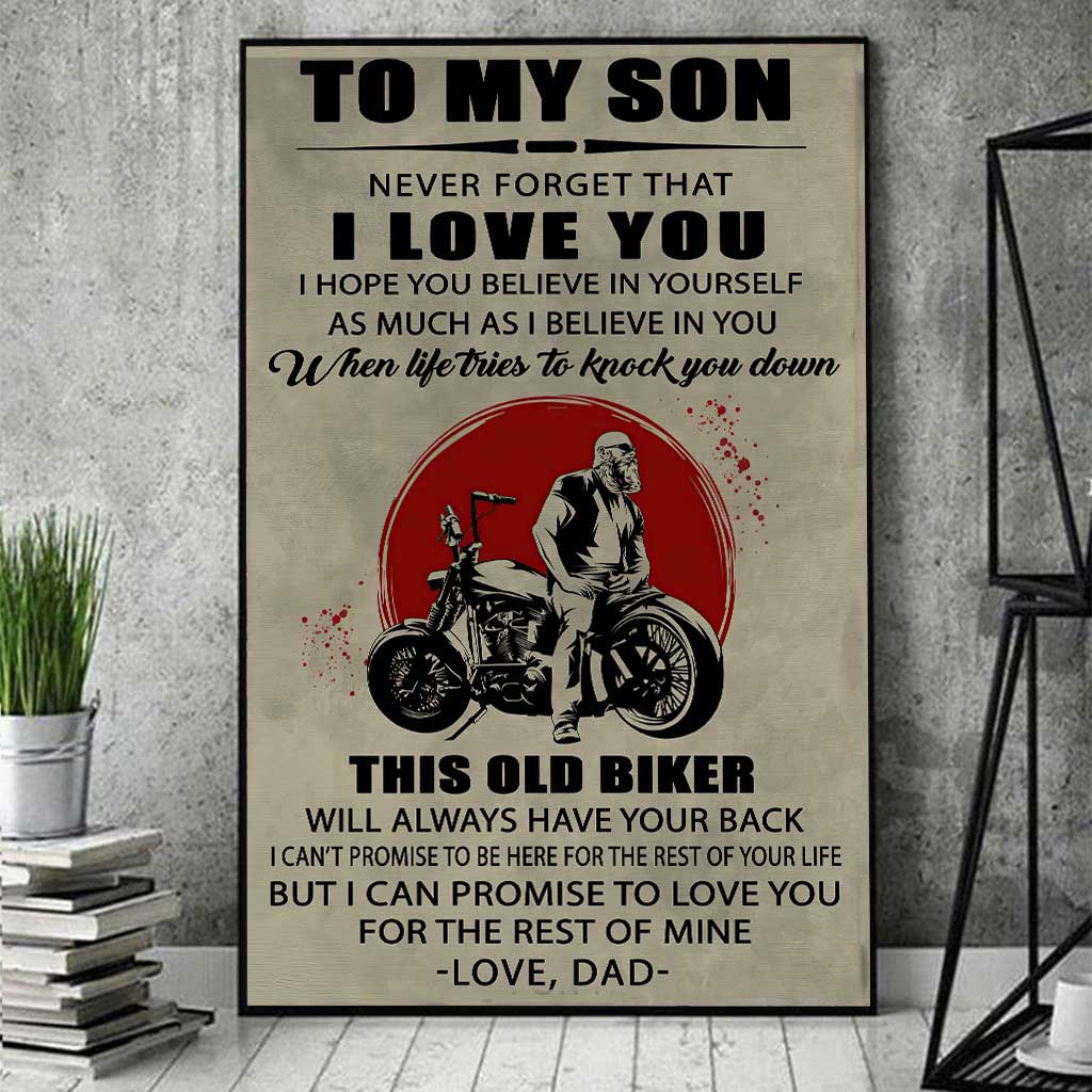 To My Son - Biker Poster 062021