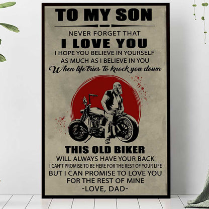 To My Son - Biker Poster 062021