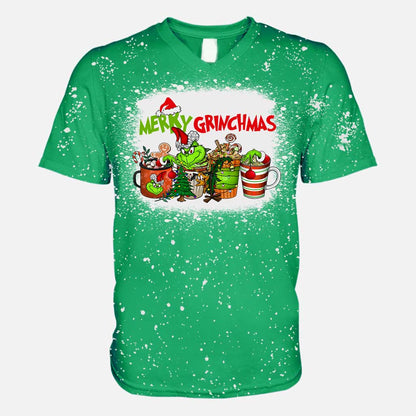 Merry Christmas - Christmas Stole Christmas Handmade Bleached Shirts