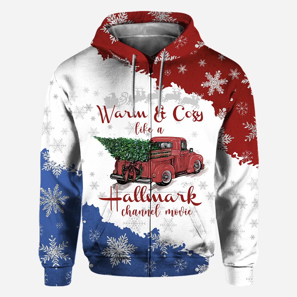 Warm And Cozy Like A Christmas Channel Movie - All Over T-shirt and Hoodie