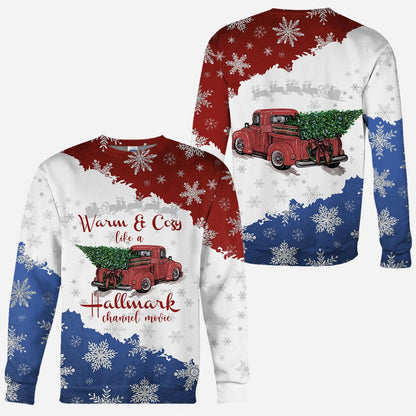 Warm And Cozy Like A Christmas Channel Movie - All Over T-shirt and Hoodie