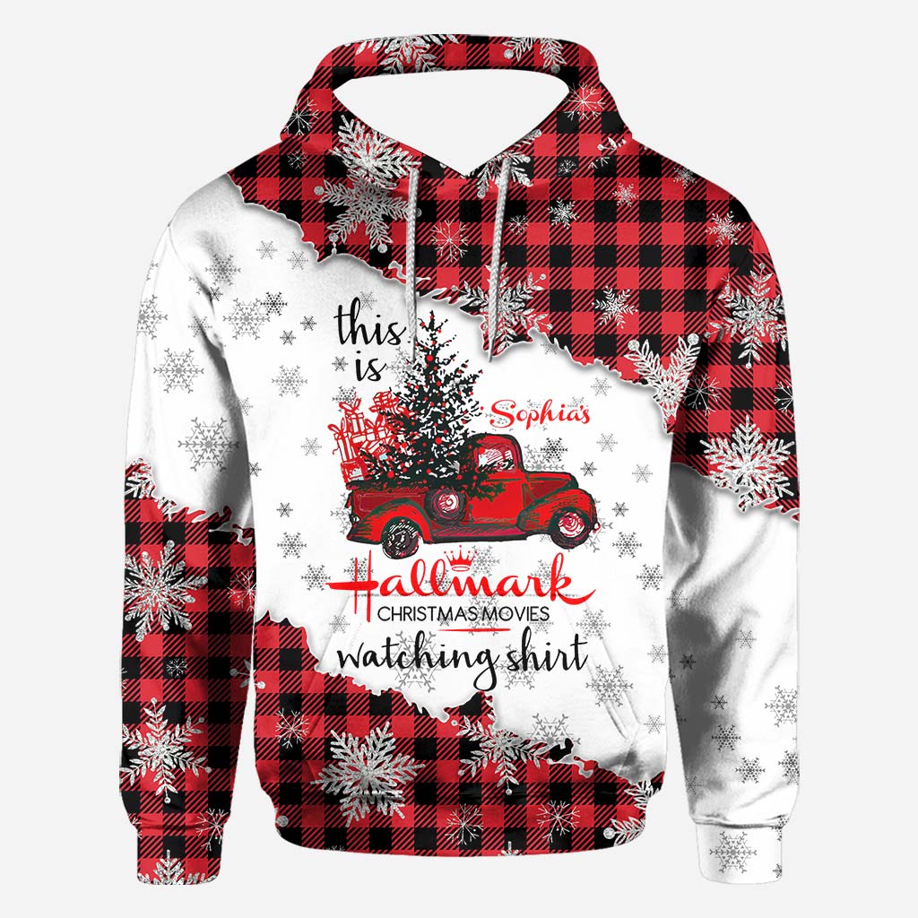 Christmas Movie Watching - Personalized Christmas All Over T-shirt and Hoodie