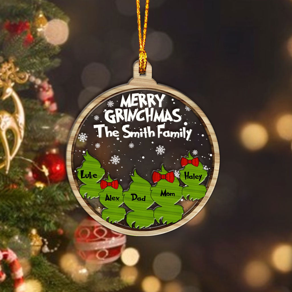 Merry Grinchmas - Personalized Stole Christmas Layers Mix Ornament