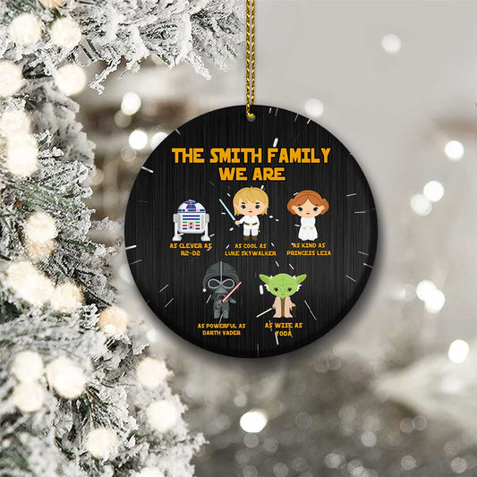 We Are The Force - Personalized Christmas Round Aluminium Ornament (Printed On Both Sides)