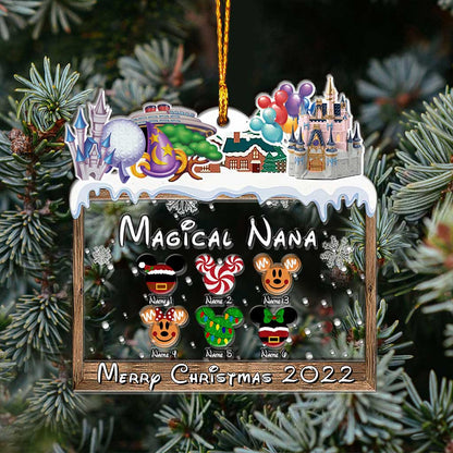 Magical Grandma - Personalized Christmas Grandma Layers Mix Ornament