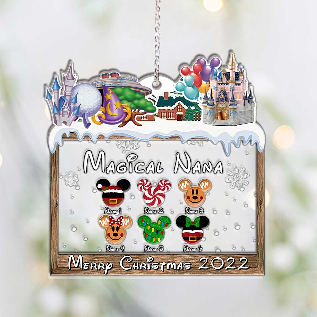 Magical Grandma - Personalized Christmas Grandma Layers Mix Ornament