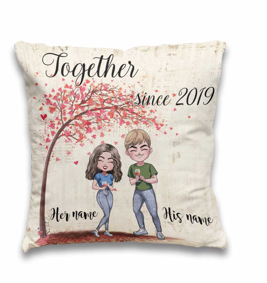 Together - Personalized Couple Throw Pillow