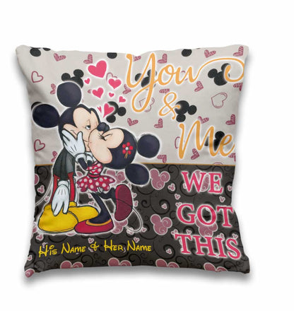 We Got This - Personalized Couple Mouse Throw Pillow