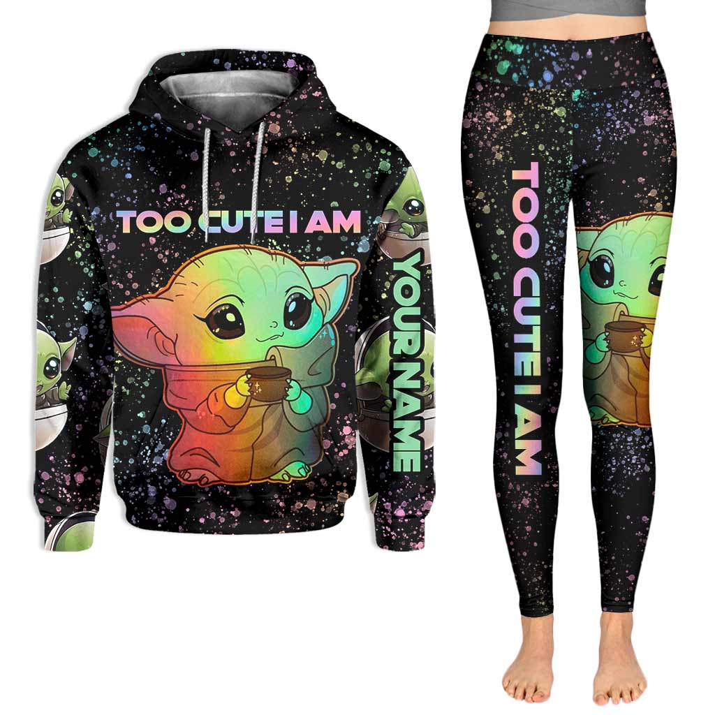 Too Cute I Am - Personalized The Force Hoodie And Leggings