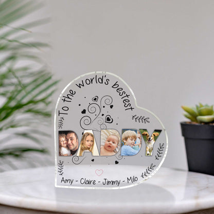 To The World's Bestest Daddy - Personalized Father Custom Shaped Acrylic Plaque