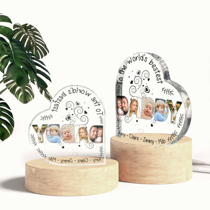 To The World's Bestest Daddy - Personalized Father Custom Shaped Acrylic Plaque