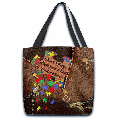 Don't Judge What You Don't Understand  - Autism Awareness  Tote Bag 062021