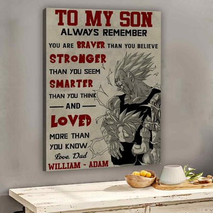 To My Son - Personalized Seven Balls Canvas And Poster