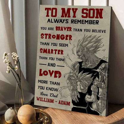 To My Son - Personalized Seven Balls Canvas And Poster