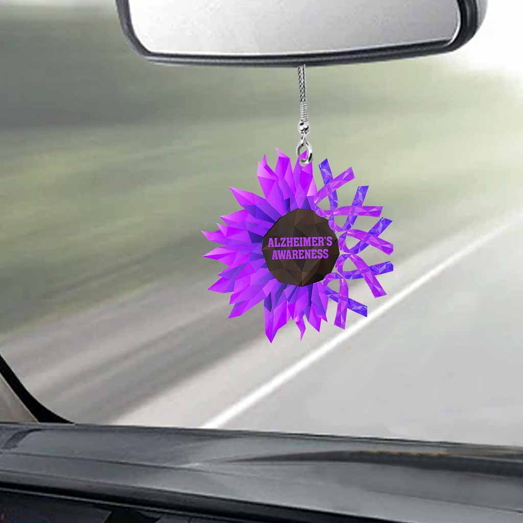 Alzheimer's Awareness Car Ornament (Printed On Both Sides)