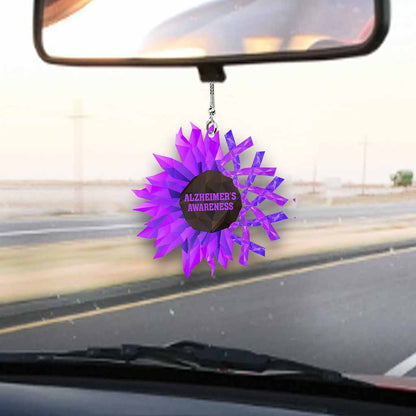 Alzheimer's Awareness Car Ornament (Printed On Both Sides)