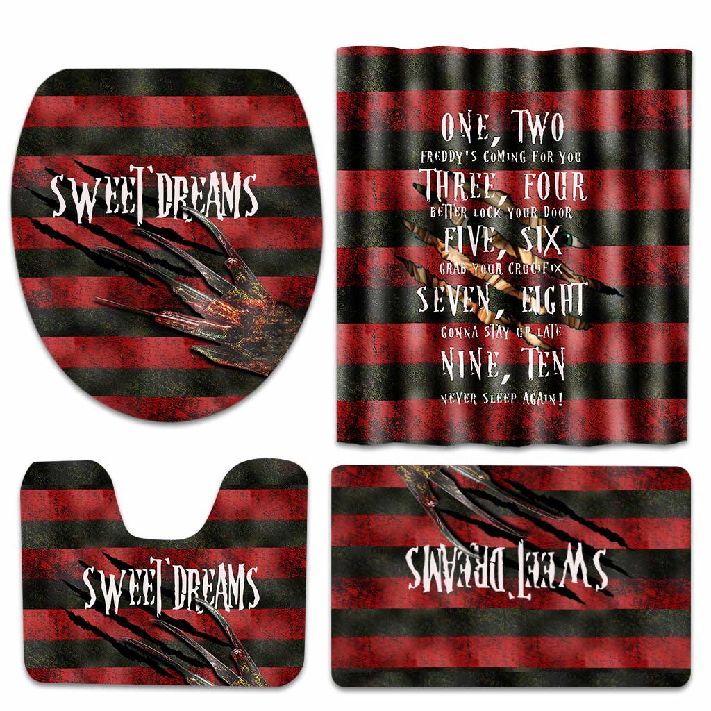 Sweet Dreams - Bathroom Curtain & Mats Set