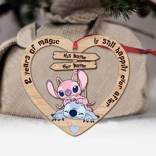 Annoying Each Others For Years And Still Happily Ever After - Personalized Christmas Ohana Ornament (Printed On Both Sides)