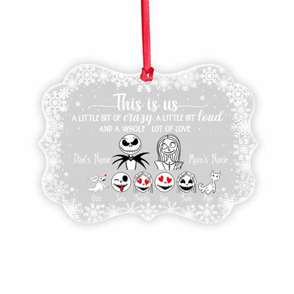 This Is Us - Personalized Nightmare Transparent Ornament