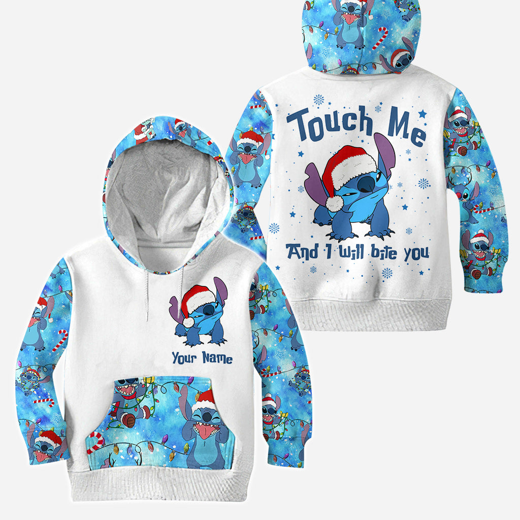 Touch Me And I Will Bite You - Personalized Christmas Ohana Hoodie and Leggings