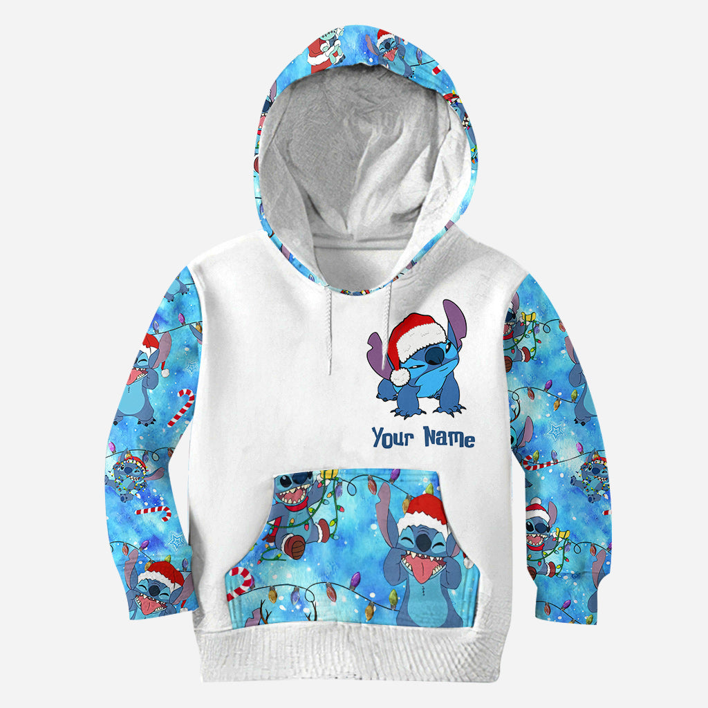 Touch Me And I Will Bite You - Personalized Christmas Ohana Hoodie and Leggings