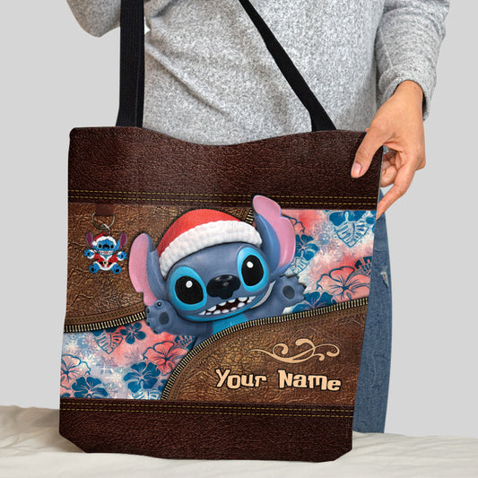 Santa Ohana - Personalized Christmas Ohana Tote Bag