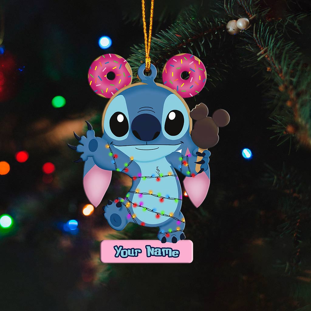 Ice Cream Ohana - Personalized Christmas Ornament (Printed On Both Sides)