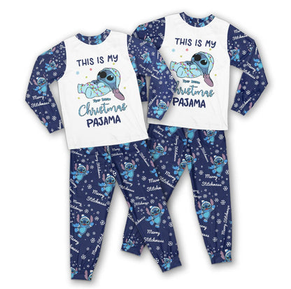 Lazy Christmas Ohana - Personalized Christmas Ohana Pajamas Set