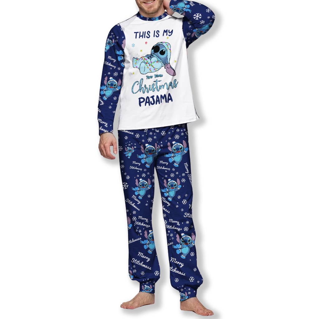 Lazy Christmas Ohana - Personalized Christmas Ohana Pajamas Set