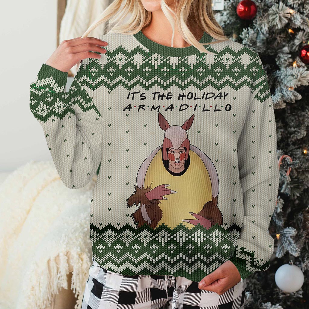 The One With The Holiday Armadillo - Personalized Christmas Sweater