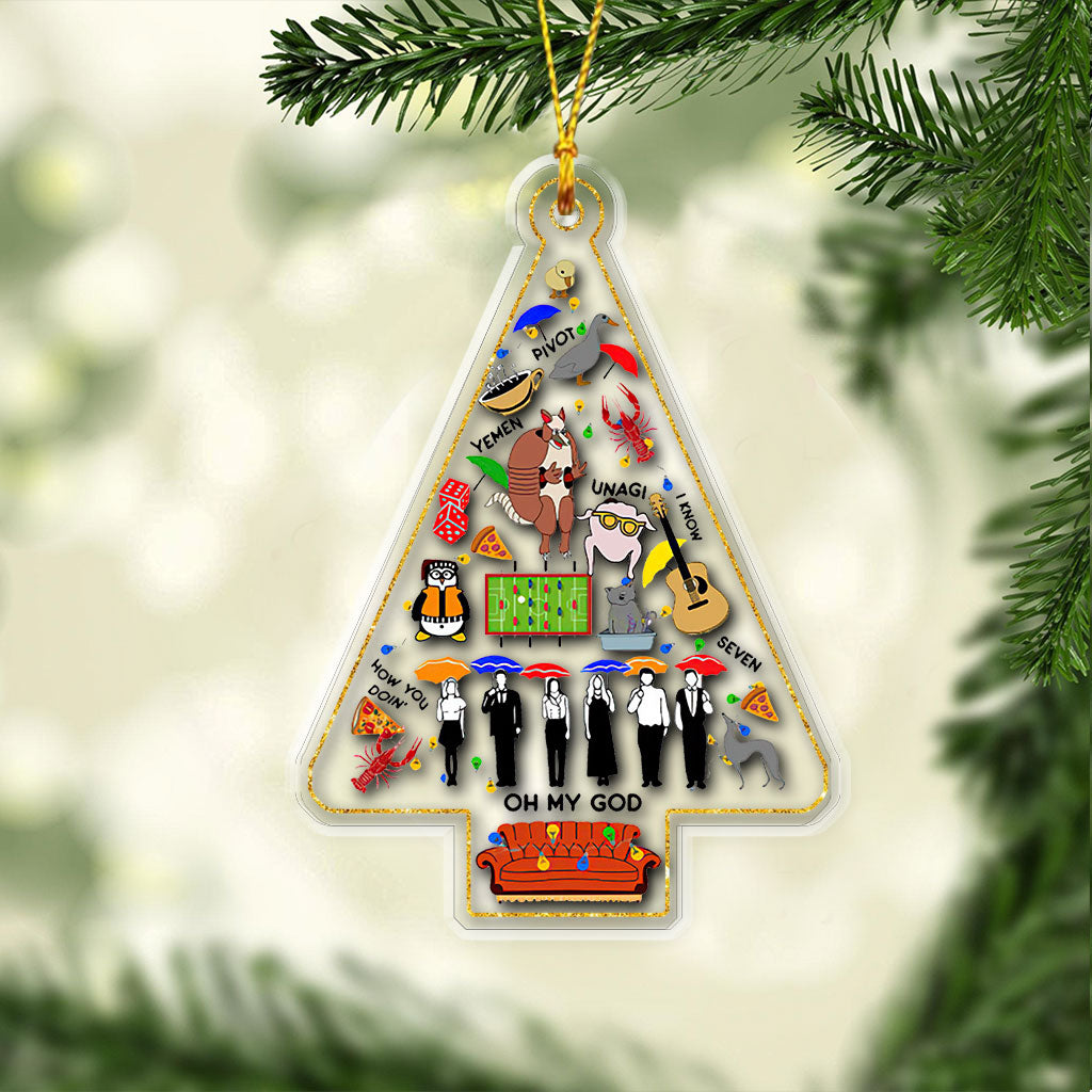 The One With The Christmas Tree - Transparent Ornament